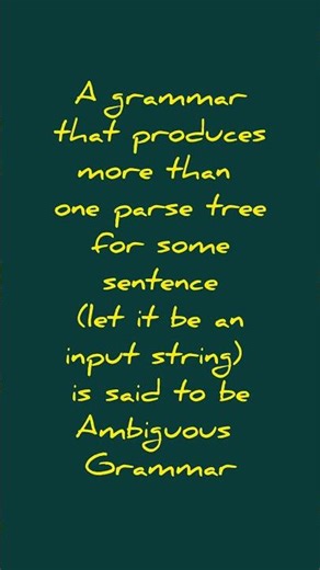 What is Ambiguity? | Compiler Design #shorts #cse #compilerdesign #trendingshorts