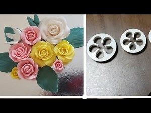 How to Make Easy Fondant Rose Flower.