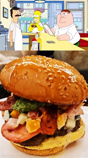 Bob's Burger Avocado Bacon Burger, Bob, Homer, Griffin Shorts
