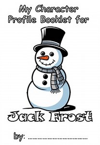 Describe Jack Frost / Snowman Character Description Booklet Newspaper Worksheets