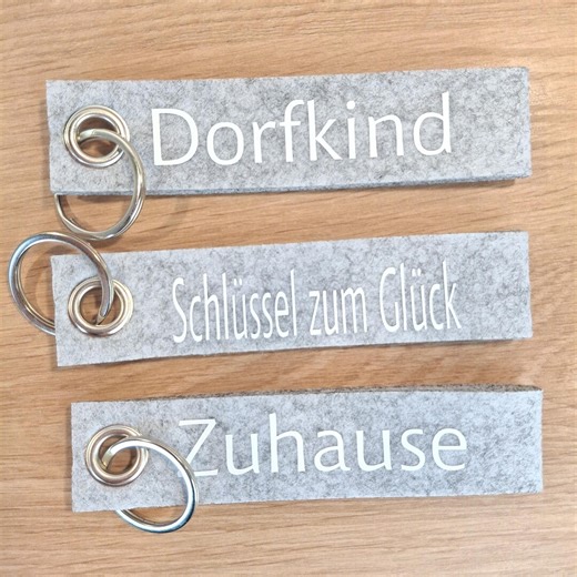 Personalized Felt Keychain – Grey With Saying | Gift | Small Token of Appreciation - Etsy