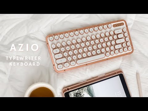 Prettiest Mechanical Keyboard? | Azio Typewriter Keyboard Unboxing + Review