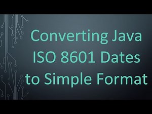 Converting Java ISO 8601 Dates to Simple Format