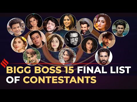 Bigg Boss 15 Contestants Final List | All Contestants Of Bigg Boss 15 | BB15 Final List