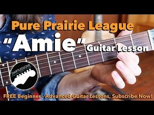 Pure Prairie League - Amie - Intro Solo- Major Lead Guitar Lesson with Tabs