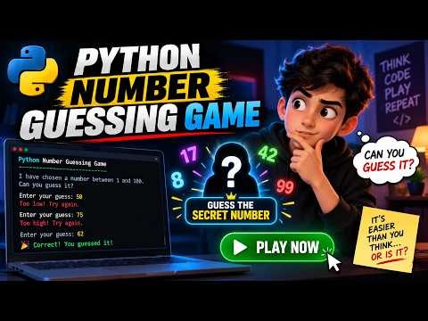 Build Your First Python Game 🎮 | Number Guessing Game for Beginners | Python Project #1