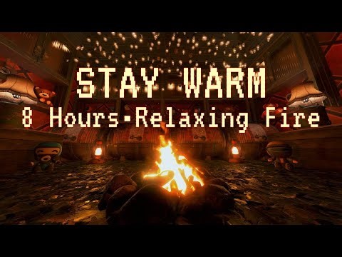 8 HOURS of Cozy Campfire • Rust Ambience for Sleeping & Study (No Music)🔥