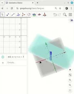 Graph the equation x+y+z=3 using GeoGebra