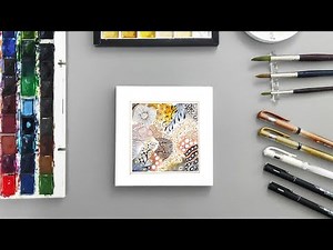 Mini Watercolor Zentangle | Easy Zentangle Inspired by Hu Art