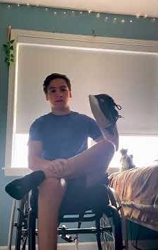 How to put on shoes for paraplegics