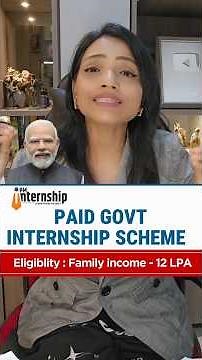 Paid Government Internship Scheme for College Students!