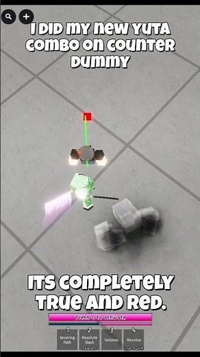 Did the Yuta combo on Counter Dummy(JJS) #jjk #jjs #jujutsushenanigans #jujutsukaisen #roblox #combo