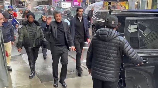 Patrick Dempsey puts on a dapper display in pinstripes in NYC