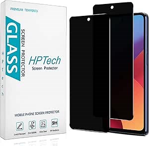 HPTech 2 Pack Privacy Screen Protector for Motorola Moto G Stylus 5G (2022) Anti Spy Tempered Glass, Bubble Free, Case Friendly
