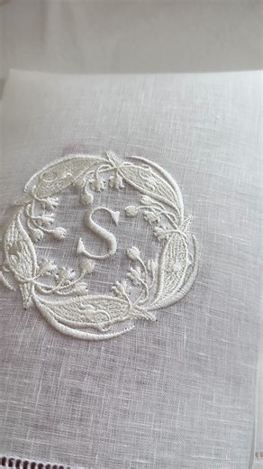 Lily of the Valley (4x4), tone on tone. Just match the color of the fabric. | Sonia Showalter Machine Embroidery