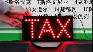 LED Income Tax Sign for Business, Super Bright LED Open Sign for Tax Service, Electric Advertising Display Signboard for Tax Preparation Service Shop Store Window Home Decor. (Red)