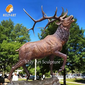 [Hot Item] Large Metal Animal Sculpture Garden Bronze Stag Deer Statue