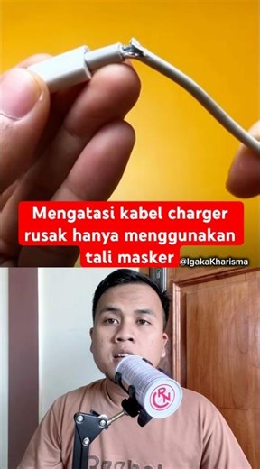 Cara mengatasi kabel charger mau putus #fypshorts #tipspraktis #reaction
