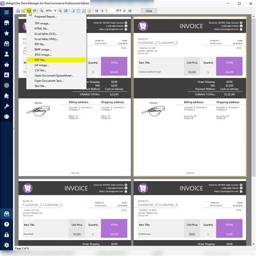 How to Print Invoices in bulk with Store Manager for WooCommerce by eMagicOne