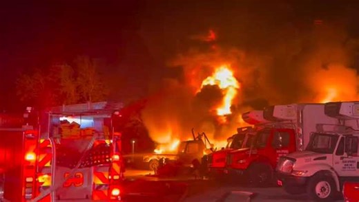 Fire involving 5 tractor-trailers extinguished at New Smyrna Beach Reddy Ice plant