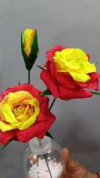 🌸Tissue Paper se Beautiful Flowers Banaye | Easy DIY Flower Craft