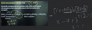 Ceric ammonium nitrate Test (AN) Alcoholic compounds on reactio... | Filo