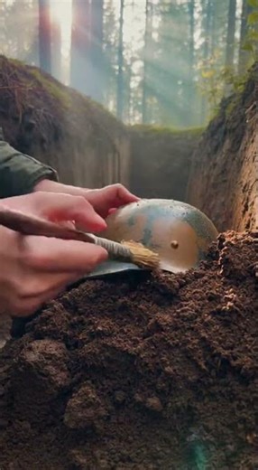 Unearthed Silence: A WWII Helmet Reveals Its Story #military #ww2rebuilder #worldwar #movie #war