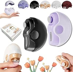 2 in 1 Electric Polishing Automatic Nail Clippers, Automatic Electric Nail Clipper, Electric Toe Nail Clippers for Adults, Nail Clipper and File with USB Rechargeable, with LED Light (2PCS-B)