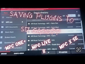 MPC One Plus: Saving Plugins to SD Card ‪@Akai_Pro‬ #mpc