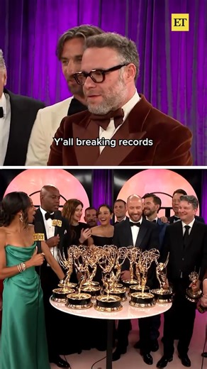 72K views · 941 reactions | Just the cast and crew of 'The Studio' acting casual after completely SWEEPING the #Emmys with 13 wins. 朗 | Entertainment Tonight | Facebook