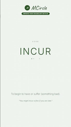 Learn English: What is Incur? | Vocabulary Shorts