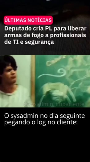 Sysadmin Impaciente on Instagram: "Não manda o log não pra vc ver.... . . . . . . . . . . . . . . . #unix #linux #sysadmin datacenter cloudcomputing itsecurity rhel debian openstack aws itsecurity itsupport devops seginfo systemsengineer linuxubuntu linuxfan softwarelivre tecnologiadainformação cienciadacomputacao tecnologiadainformacao kubernetes cloudnative docker ."