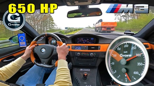 650HP BMW M3 E92 G-Power 300km/h Autobahn