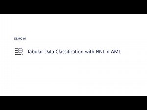 NNI v2.1 - Neural Architecture Search on tabular data in AML training platform