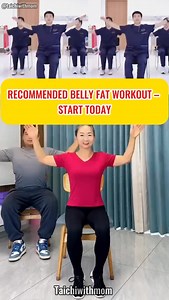 33K views · 23K reactions | Four simple moves, easy to follow — slim your belly with just one chair! 晴✨ Stay consistent and feel the change day by day. #HomeWorkout #LoseBellyFat #FatBurn #DailyExercise #FitnessMotivation | TaiChi With Mom | Facebook