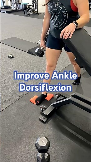 Working on increasing foot and ankle mobility + tibial rotation + quad strength #physio #mobility