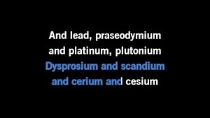 Karaoke The Elements - Tom Lehrer - CDG, MP4, KFN - Karaoke Version