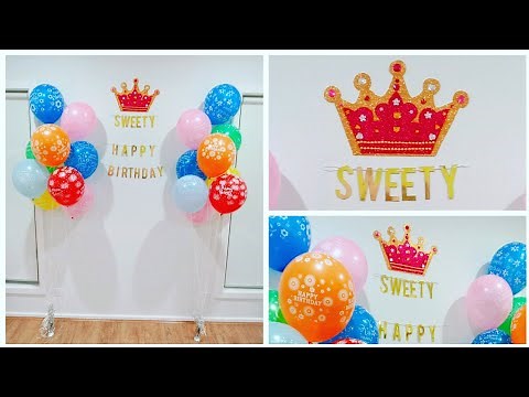 Floating bunch of balloons without helium / Simple&easy birthday decoration at home​