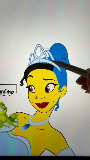 850K views · 4K reactions | Tiana’s transformation #art #disney #simpsons #digitalart #reelschallenge | Creamimy Artist | Facebook