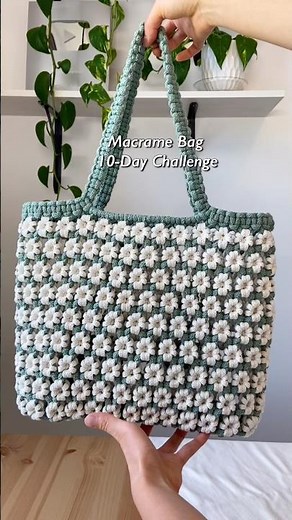 Macrame Flower Beach Bag 10-day challenge