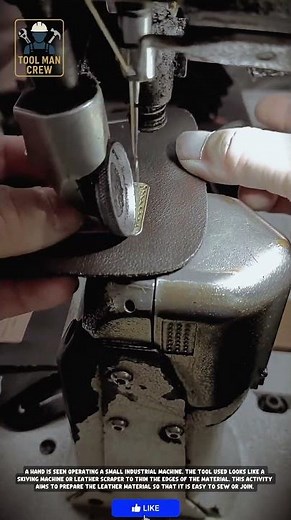 Sewing Leather with a Mini Industrial Sewing Machine #tools #industrialtools