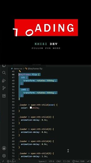 Build a Stylish LOADING Animation with HTML & CSS