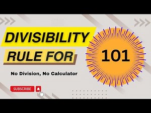 Divisibility Rule for 101: Instantly Know Number Is Divisible by 101 | No Division, No Calculator