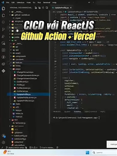 CICD với ReactJS sử dụng Github Action và Vercel