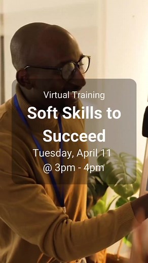 Soft Skills are the most in-demand skills for employers today. On-the-job training can teach you how to do the job efficiently, but navigating the workplace, working harmoniously with your coworkers, and dealing with difficult supervisors are all soft skills you also need to develop. Register here  https://www.triadgoodwill.org/event/virtual-training-soft-skills-to-succeed-3/ | Triad Goodwill | Facebook