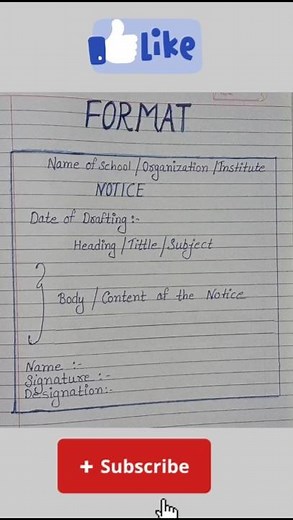 Notice Made Easy ✨ | Notice Writing Full Formats | 1 minute notice writing format#short@mrbeast