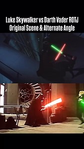 Luke Skywalker vs Darth Vader Original Scene & Alternate Angle #lukeskywalker #darthvader #rotj #returnofthejedi #deathstar #vs #fight #lightsaber #reels #starwars | Loreofthesith