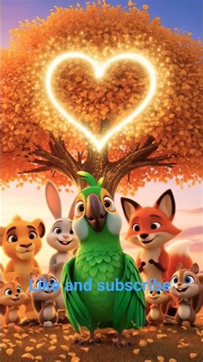 “True wealth isn’t gold… it’s kindness 💛🦜✨ #3Dcartoon #moralstory”