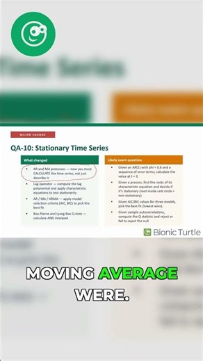 Biggest Change to FRM Level 1: Time Series!