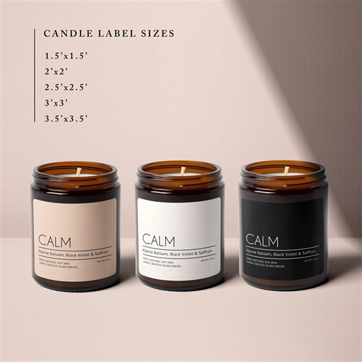 Minimal Candle Label Template, Editable Labels, Custom Product Label, Printable DIY Candle Labels, Personalised Candle Label - Etsy Australia